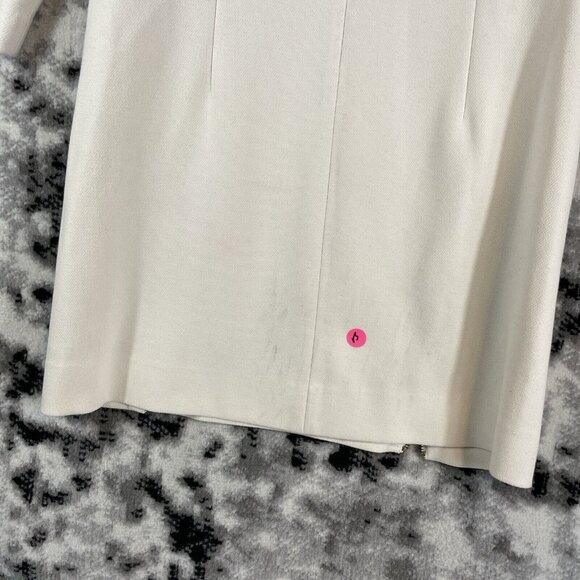 J Crew Dress Womens Size 4 Ivory Double Front‎ Zipper Long Sleeve Poly Viscose - Picture 3 of 10